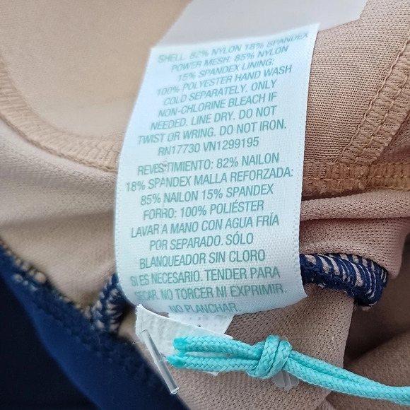 Kona Sol Navy One Piece Beach Summer Swim - Picture 5 of 8